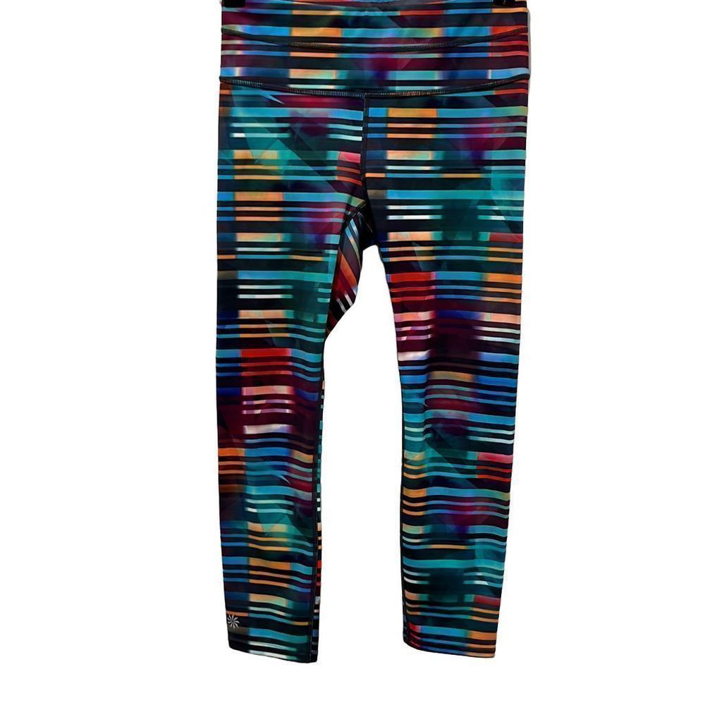 ATHLETA colorful capri leggings XS gym workout yoga running athleisure multi